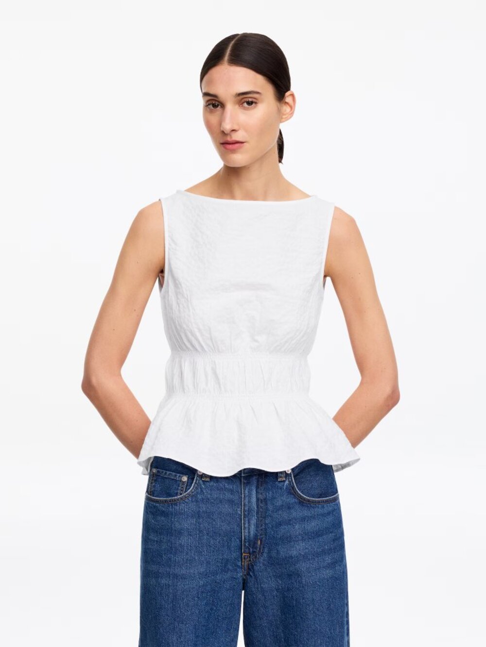 ARKET - Seersucker Smock Top
